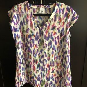 Cabi Plume Multi Color Blouse